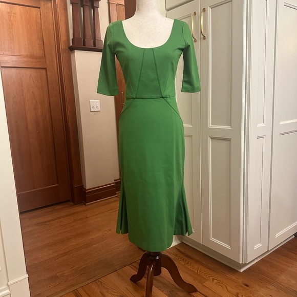 Zac Posen Green Midi Dress - cruiseboatoman.com